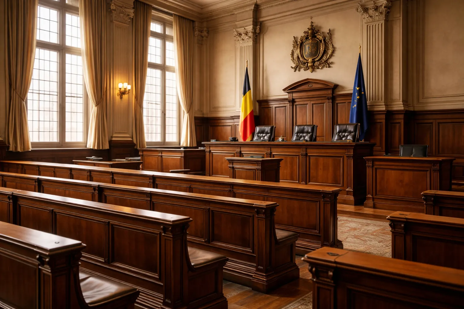 Tribunal de police de Bruxelles - salle d'audience